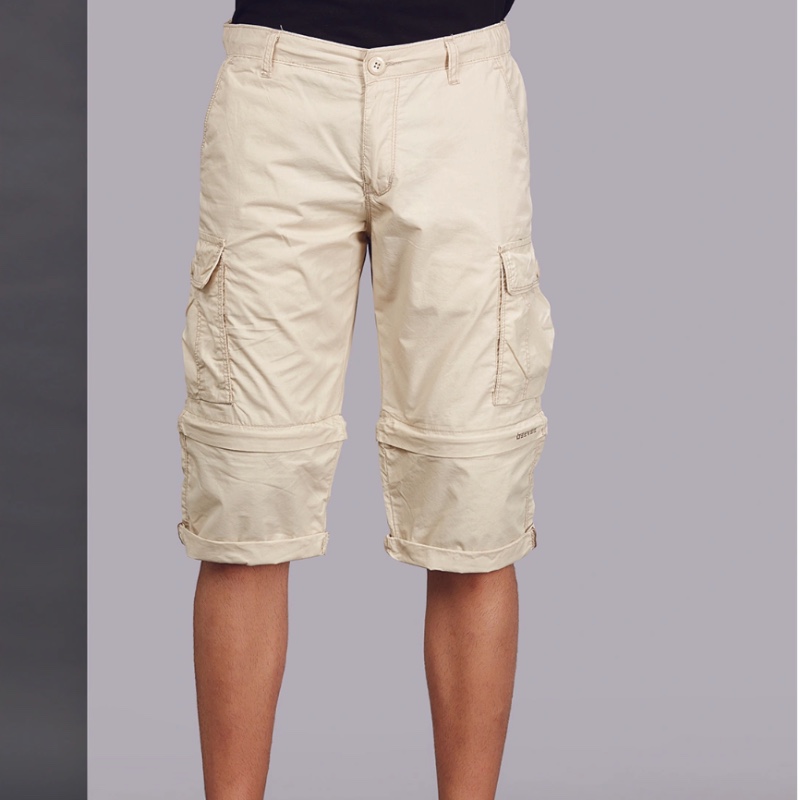 Men's Beige Cargo Shorts